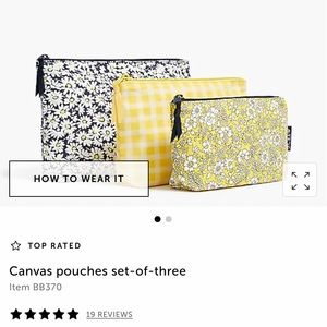 🥂 J. Crew Pouch Set